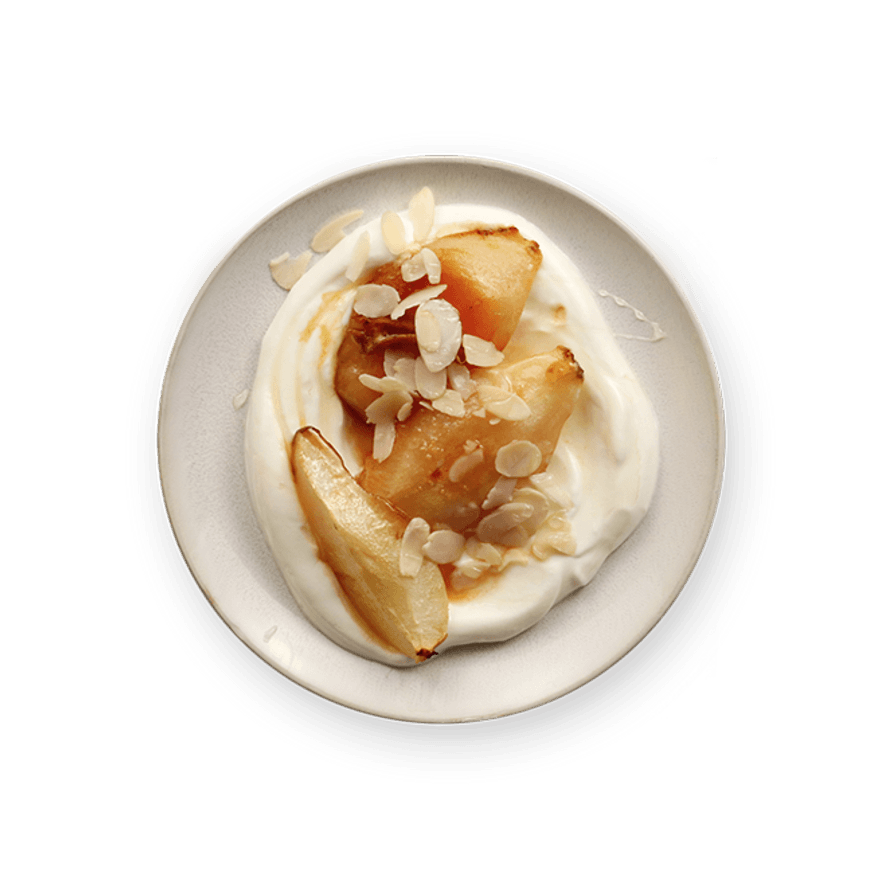 Honey Roasted Pears with Yogurt