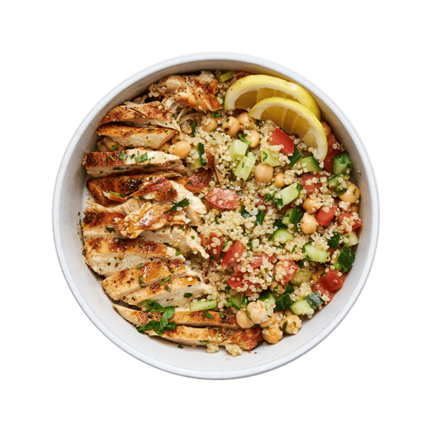 Chicken with Mediterranean Quinoa Salad