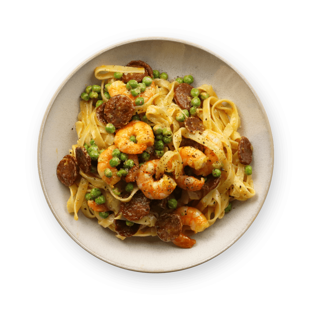 shrimp-and-chorizo-tagliatelle