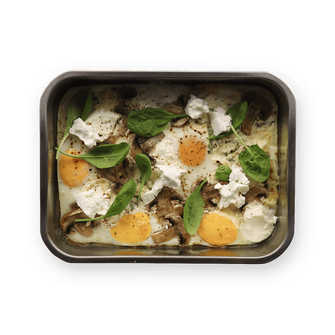 baked-eggs-with-mushrooms-and-goat-cheese