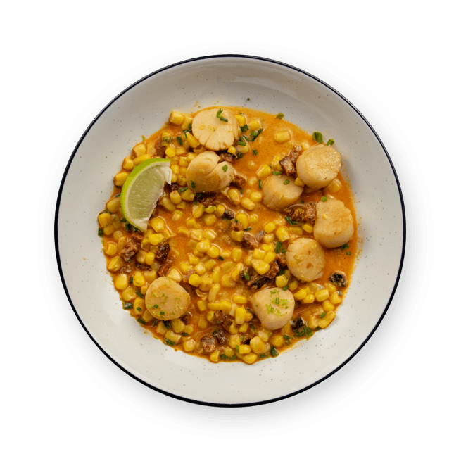 scallops-with-corn-and-chorizo