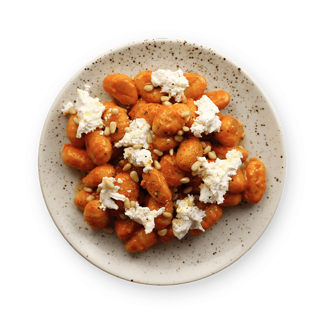 gnocchi-with-red-pesto-and-goat-cheese