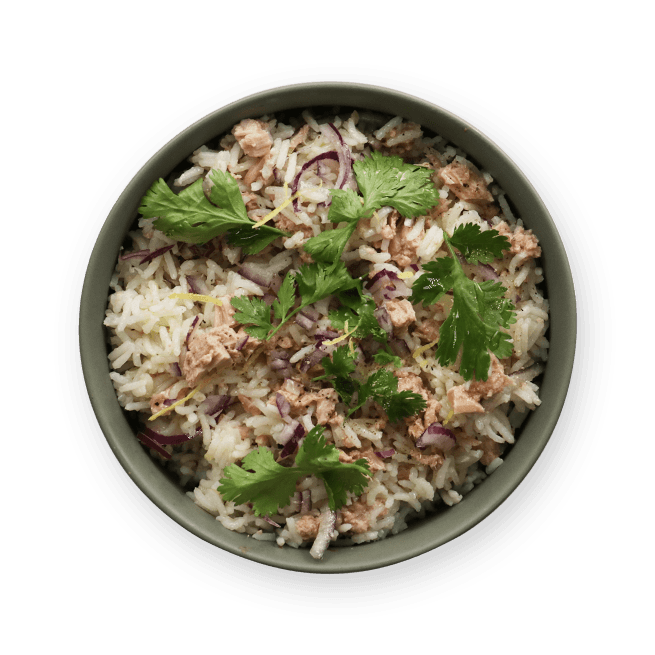 tuna-and-cilantro-rice-bowl