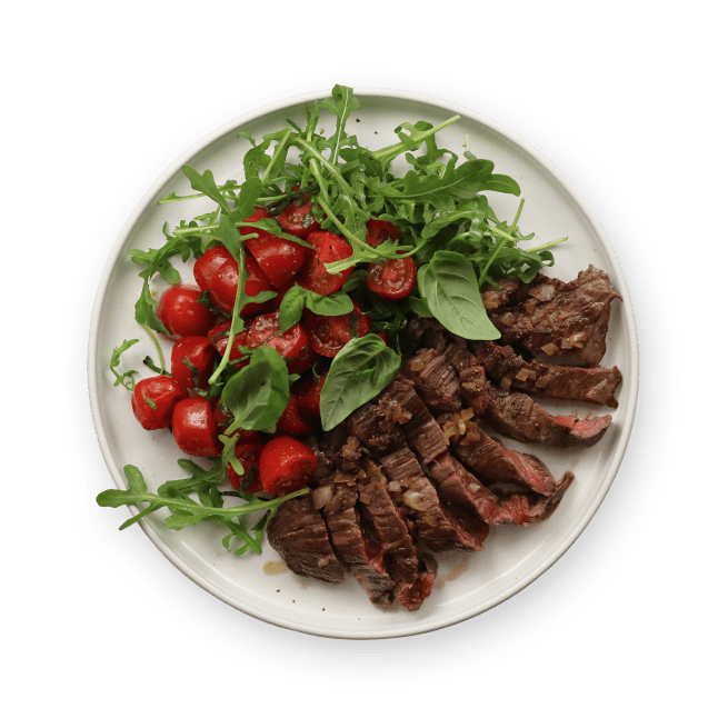 sliced-steak-and-tomato-salad