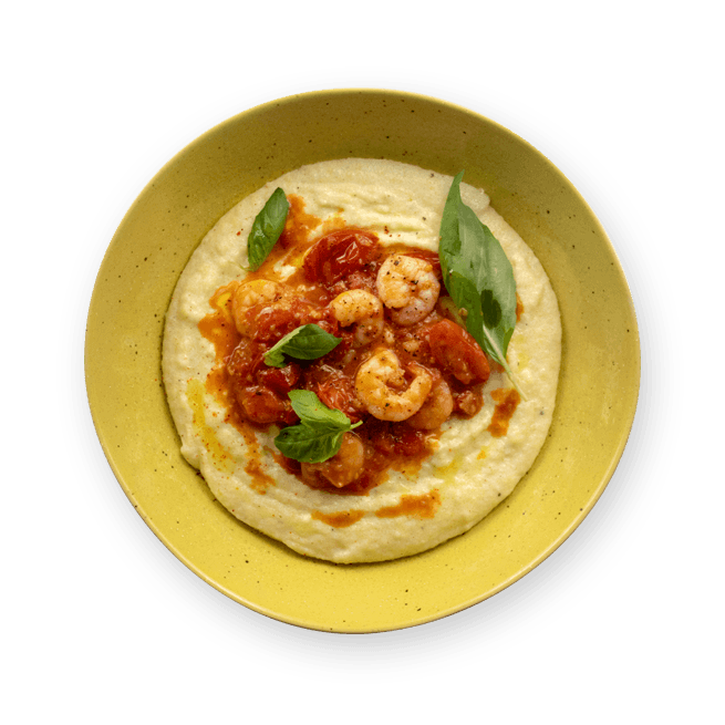 shrimp-and-cherry-tomatoes-with-polenta