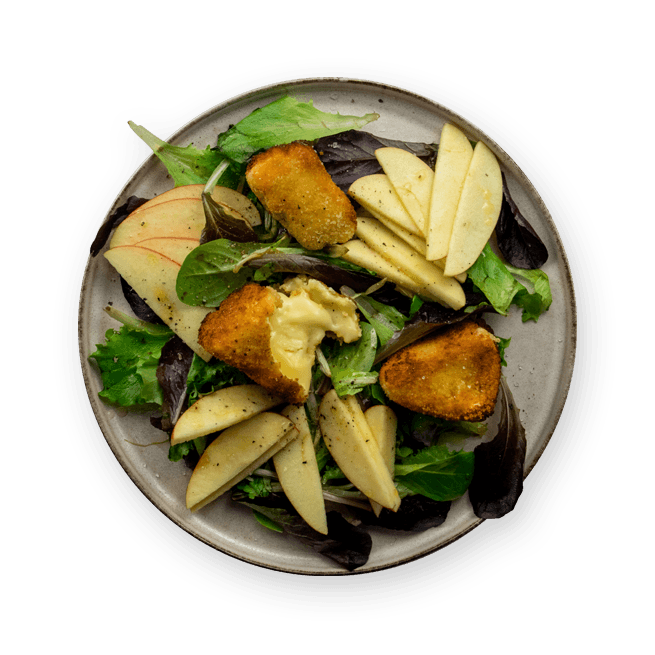 breaded-brie-and-apple-salad
